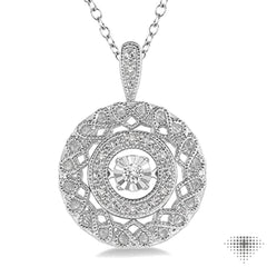 1/20 Ctw Diamond Emotion Pendant in Sterling Silver with Chain