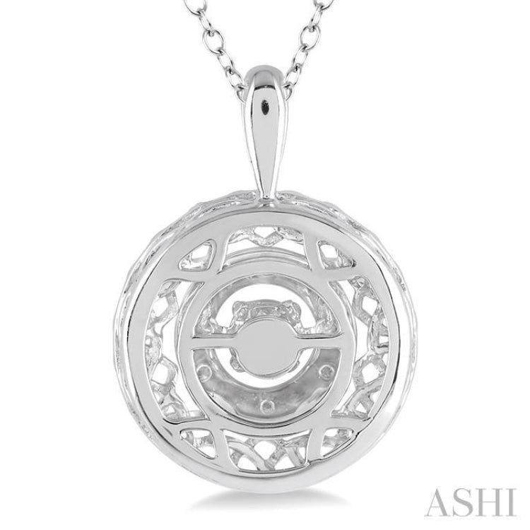 1/20 Ctw Diamond Emotion Pendant in Sterling Silver with Chain