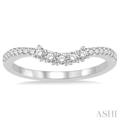 1/3 Ctw Round Diamond Wedding Band in 14K White Gold