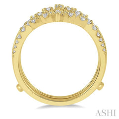 1/2 Ctw Mini Marquise Mounts Round Cut Diamond Insert Ring in 14K Yellow Gold