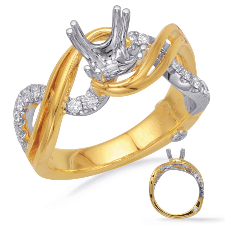 Yellow & White Gold Engagement Ring