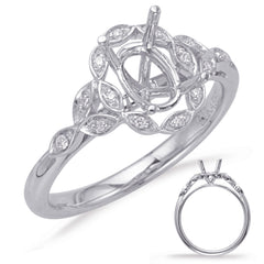 White Gold Halo Engagement Ring