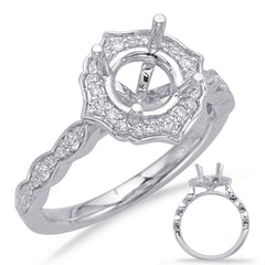 White Gold Halo Engagement Ring