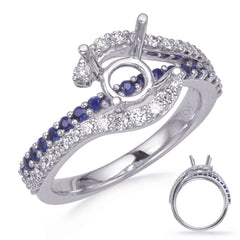 White Gold Sapphire & Diamond Engagement