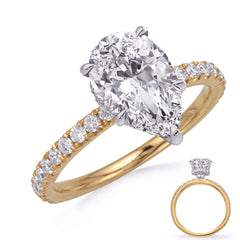 Yellow & White Gold Engagement Ring