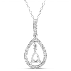 White Gold Semi Mounting Pendant