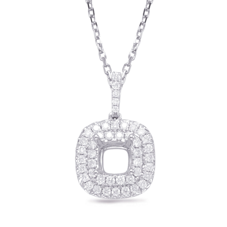 Diamond Pendant 1.75Ct Cushion Center