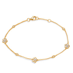 Yellow Gold Diamond By The Yard Bracelet