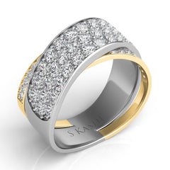 Yellow & White Gold Diamond Fashion Ring