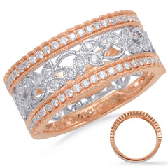 Rose & White Gold Diamond Fashion Ring