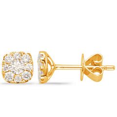 Yellow Gold Diamond Earring