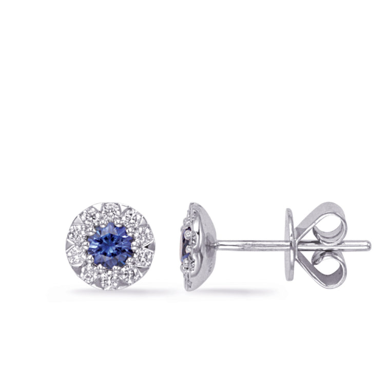 Sapphire & Diamond Earring