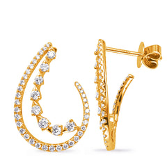 Yellow Gold Diamond Earring