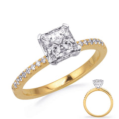 Yellow & White Gold Engagement Ring.