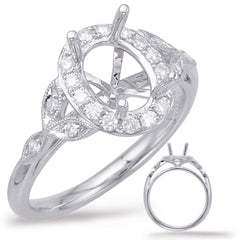 White Gold Halo Engagement Ring