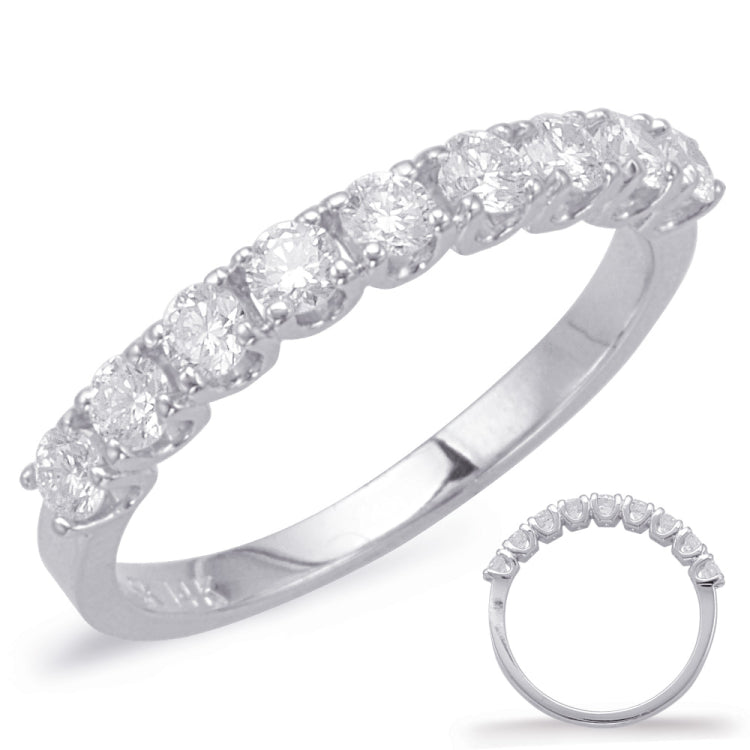 14 Kt White Gold Prong Set Bands