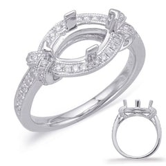 White Gold Halo Engagement Ring