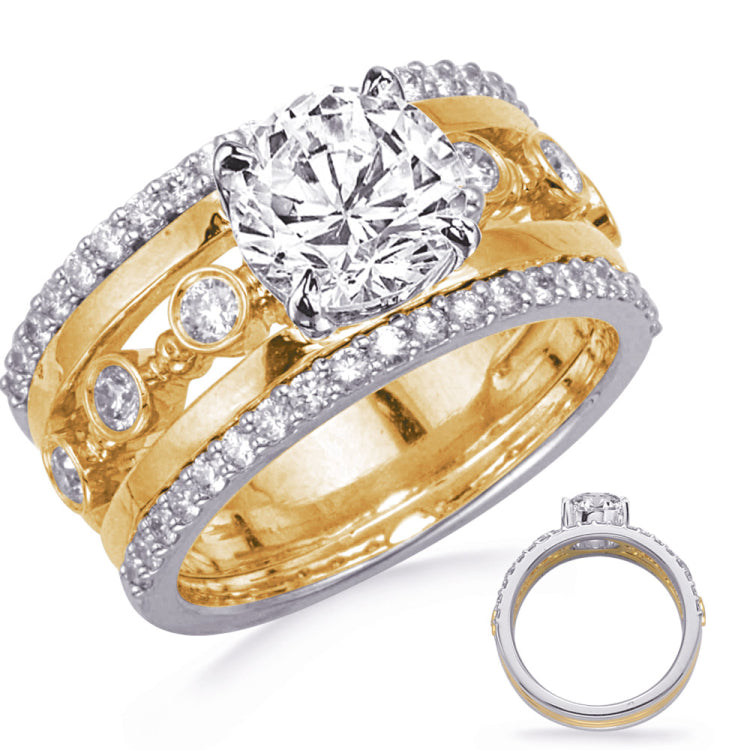 Yellow & White Gold Engagement Ring