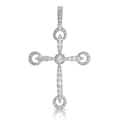 White Gold Diamond Cross Pendant