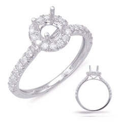 White Gold Halo Engagement Ring