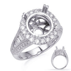 White Gold Halo Engagement Ring