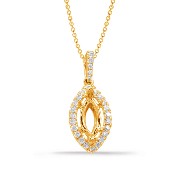 Diamond Pendant For 6X3Mm Marquise Cente