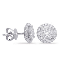 White Gold Diamond Earring 0.50Cttw