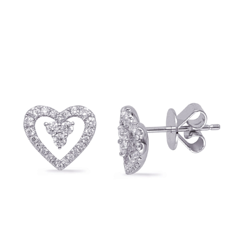 White Gold Diamond Earring