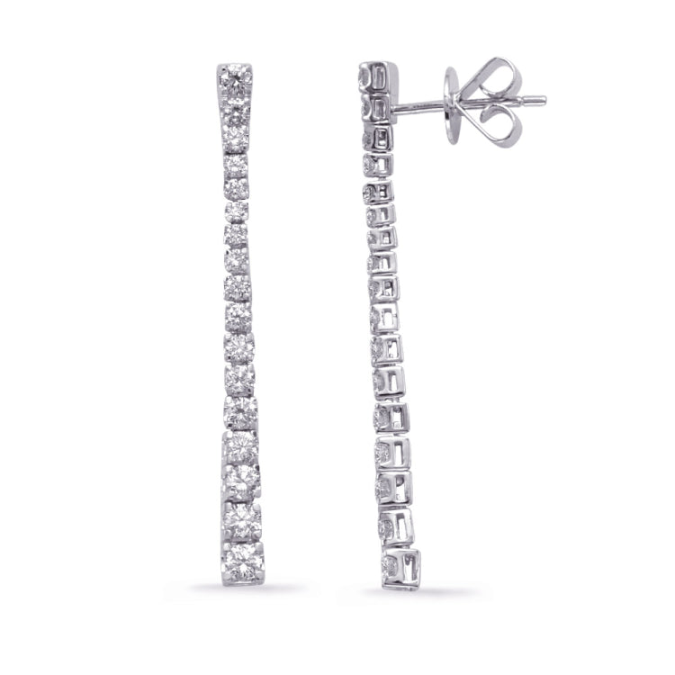 White Gold Diamond Earring