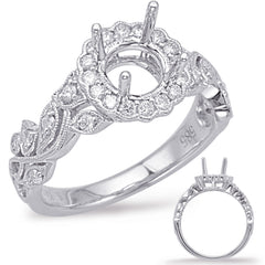 White Gold Halo Engagement Ring