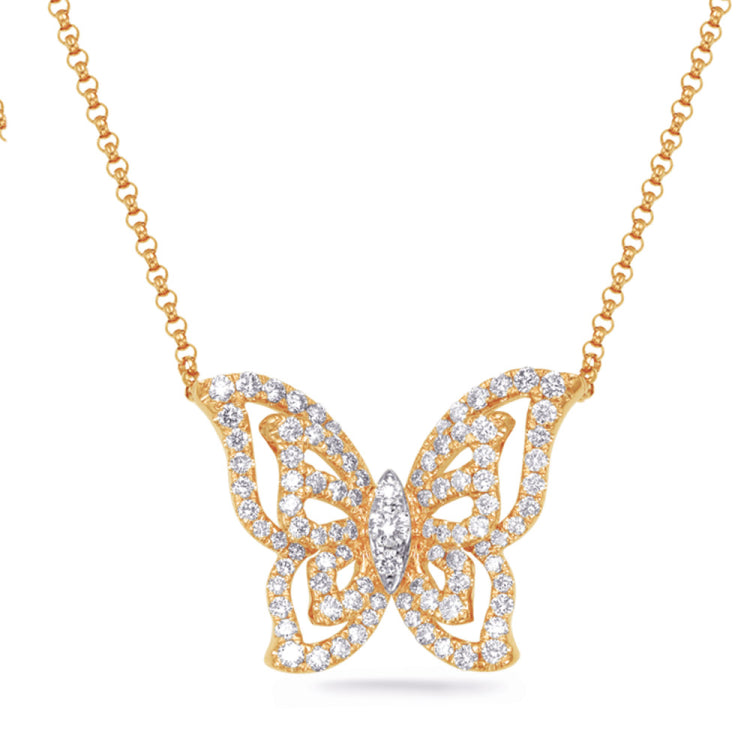 Yellow Gold Diamond Necklace