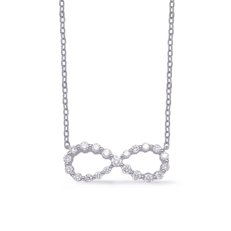 White Gold Diamond Infinity Necklace