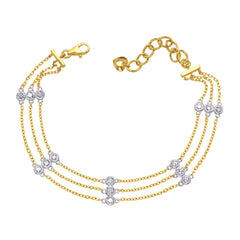 Yellow Gold Diamond By The Yard Bracelet