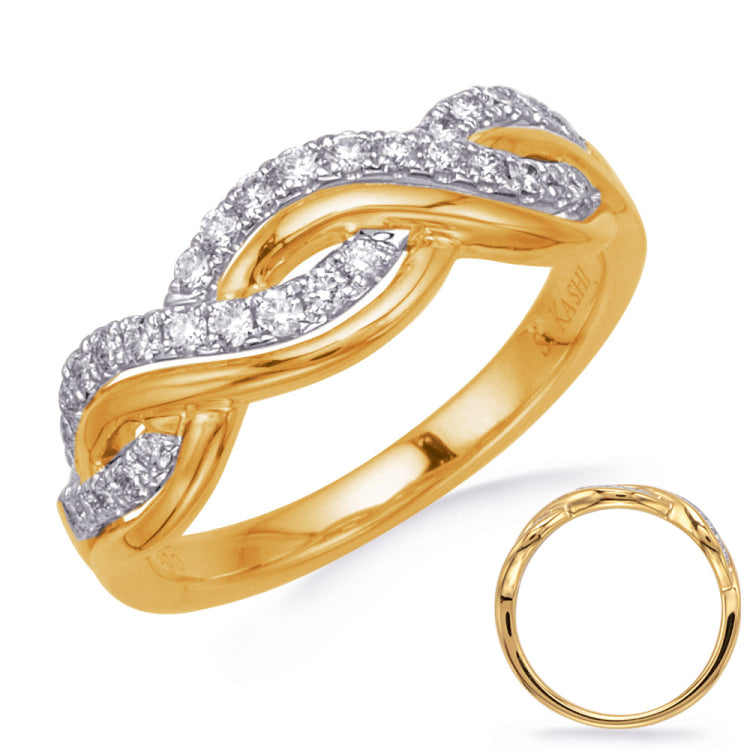 Yellow & White Gold Diamond Fashion Ring