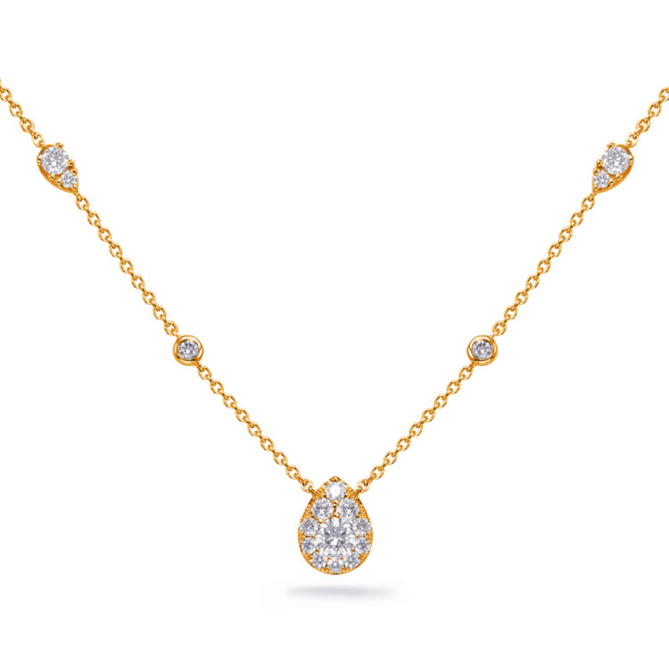 Yellow Gold Diamond Necklace