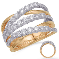 Yellow & White Gold Diamond Fashion Ring