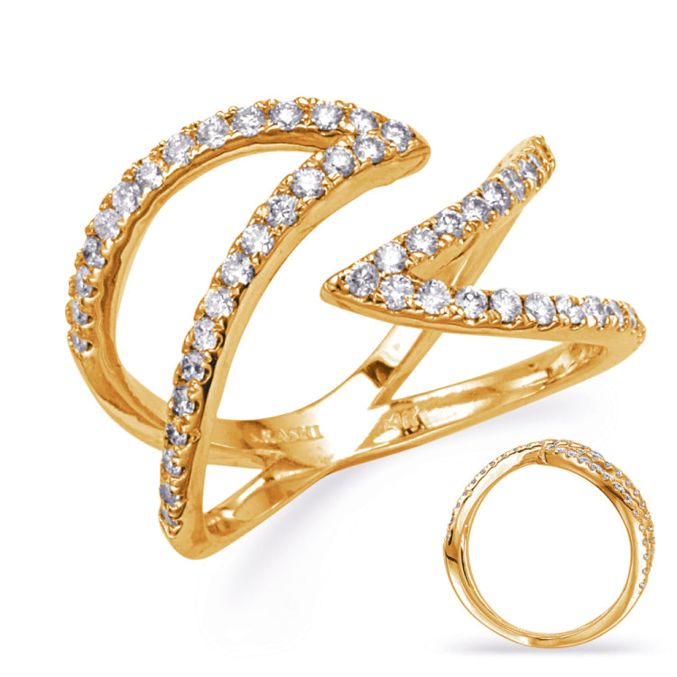 Yellow Gold Diamond Fashion Ring