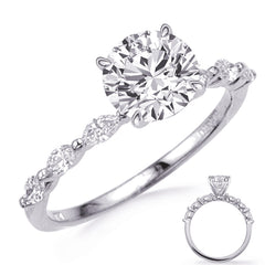 White Gold Marquise Engagement Ring