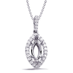 Diamond Pendant For 8x4mm Marquise Cente