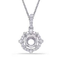 Diamond Pendant For .25Ct  Round Stone