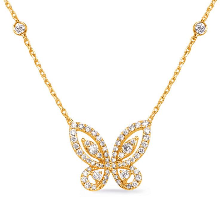 Yellow Gold Diamond Necklace