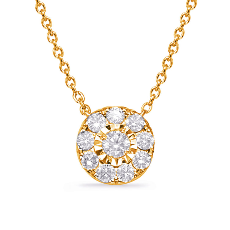 Yellow Gold Diamond Necklace