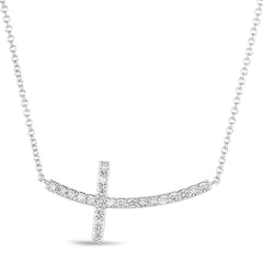 White Gold Cross Necklace