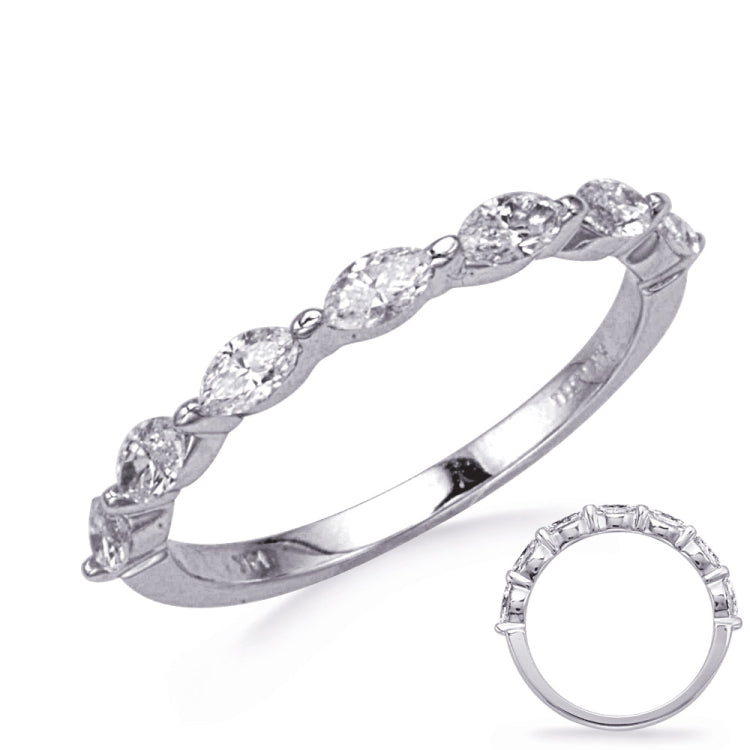 White Gold Diamond Marquise Band