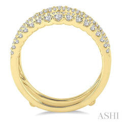 3/4 Ctw Round Cut Diamond Insert Ring in 14K Yellow Gold