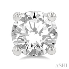 1 Ctw Round Cut Diamond Stud Earring in 14K White Gold