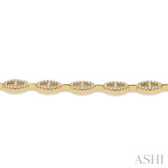 1 Ctw Mariner Link Round Cut Diamond Bracelet in 14K Yellow Gold