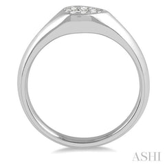 1/10 ctw Pear Shape Lovebright Diamond Ring in 14K White Gold