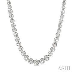 3 ctw Round Cut Diamond Illusion Necklace in 10K White Gold