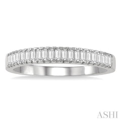 1/3 Ctw Stackable Baguette Diamond Fashion Band in 14K White Gold